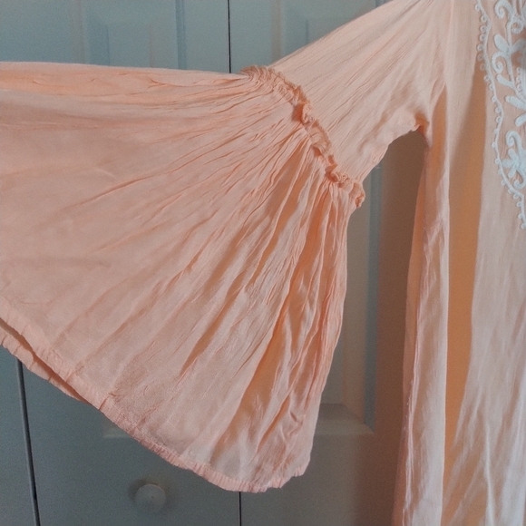 Exist Apricot Boho Cold Shoulder Beach Coverup S - Picture 7 of 12